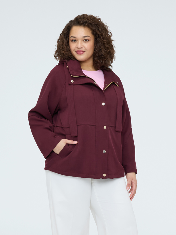 Wool parka with hood