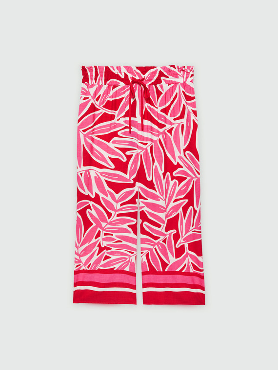 Gerade geschnittene Hose aus Viskose LENZING™ ECOVERO™
