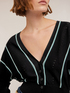 Cardigan corto in maglia a righe image number 3