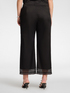 Mixed cotton trousers with lace image number 1
