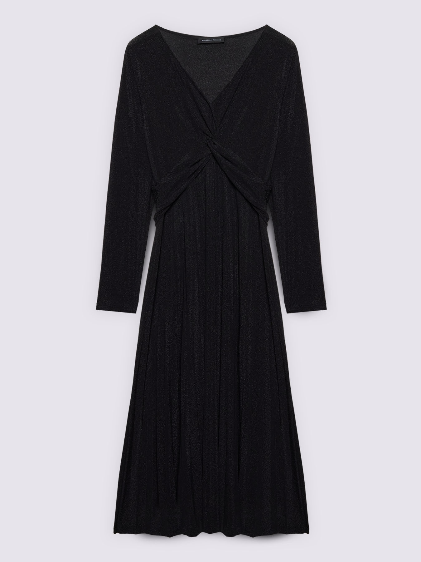 Robe longue DREAM en jersey lurex avec jupe pliss&eacute;e image number 4