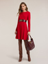Flare-Kleid aus Milano-Strick image number 4