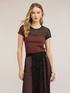 Tricou bimaterial cu broderie image number 0