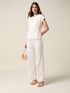 Wide-leg linen blend trousers image number 0
