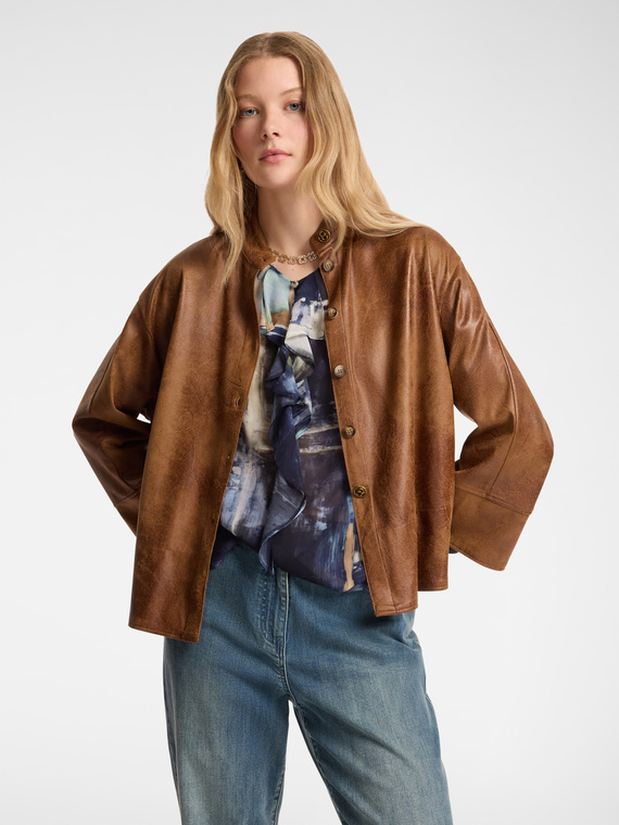 Vintage effect fabric shirt