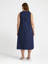 Flared dress with overlay image number 1