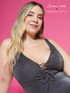 Black lurex one-piece swimsuit image number 0