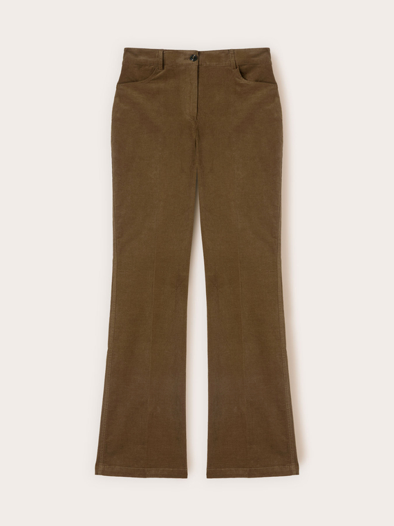 Pantaloni flare in velluto a coste
