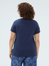 Bi-material T-shirt in cotton blend image number 1