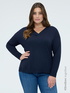 V-neck sweater in viscose blend image number 0