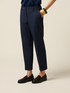 Cropped pants in crêpe fabric image number 2