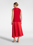 Robe flare longue en cady et envers satin image number 2