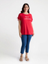 T-shirt brodée en viscose LENZING™ ECOVERO™ image number 0
