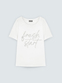 T-shirt con scritta in strass image number 4