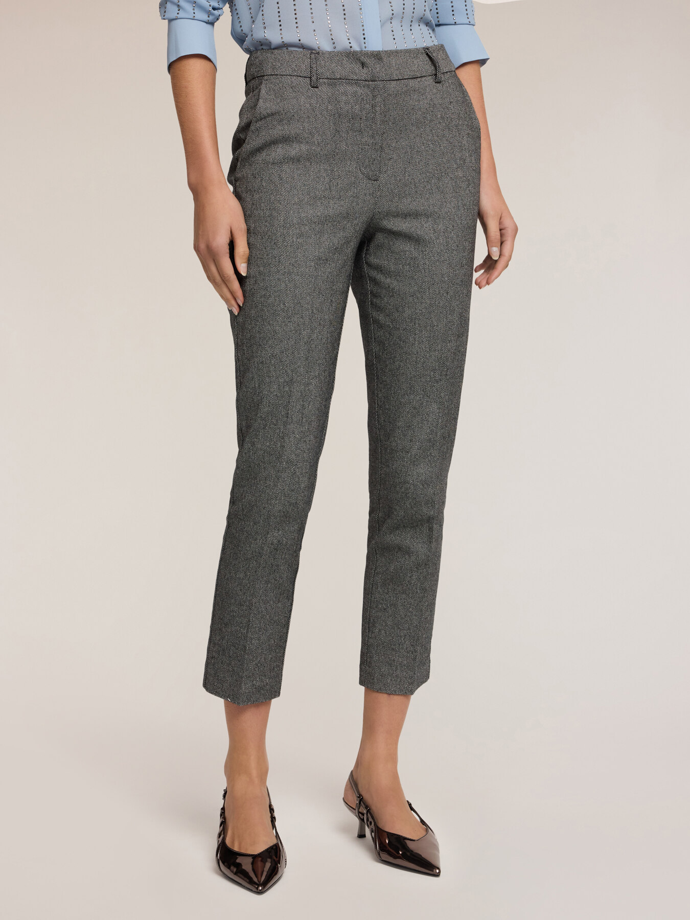 Slim tweed trousers image number 2