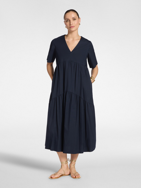 Midi dress with ruffles