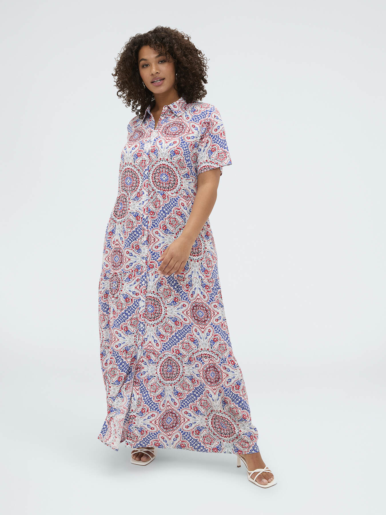 Robe chemisier imprim&eacute;e image number 4