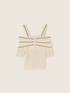 Off-shoulder knit top image number 4