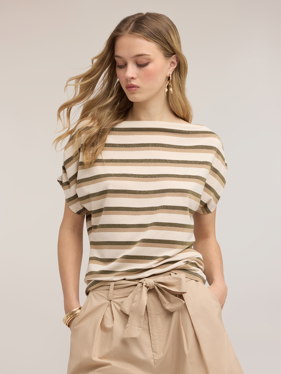 Lurex-Streifenshirt