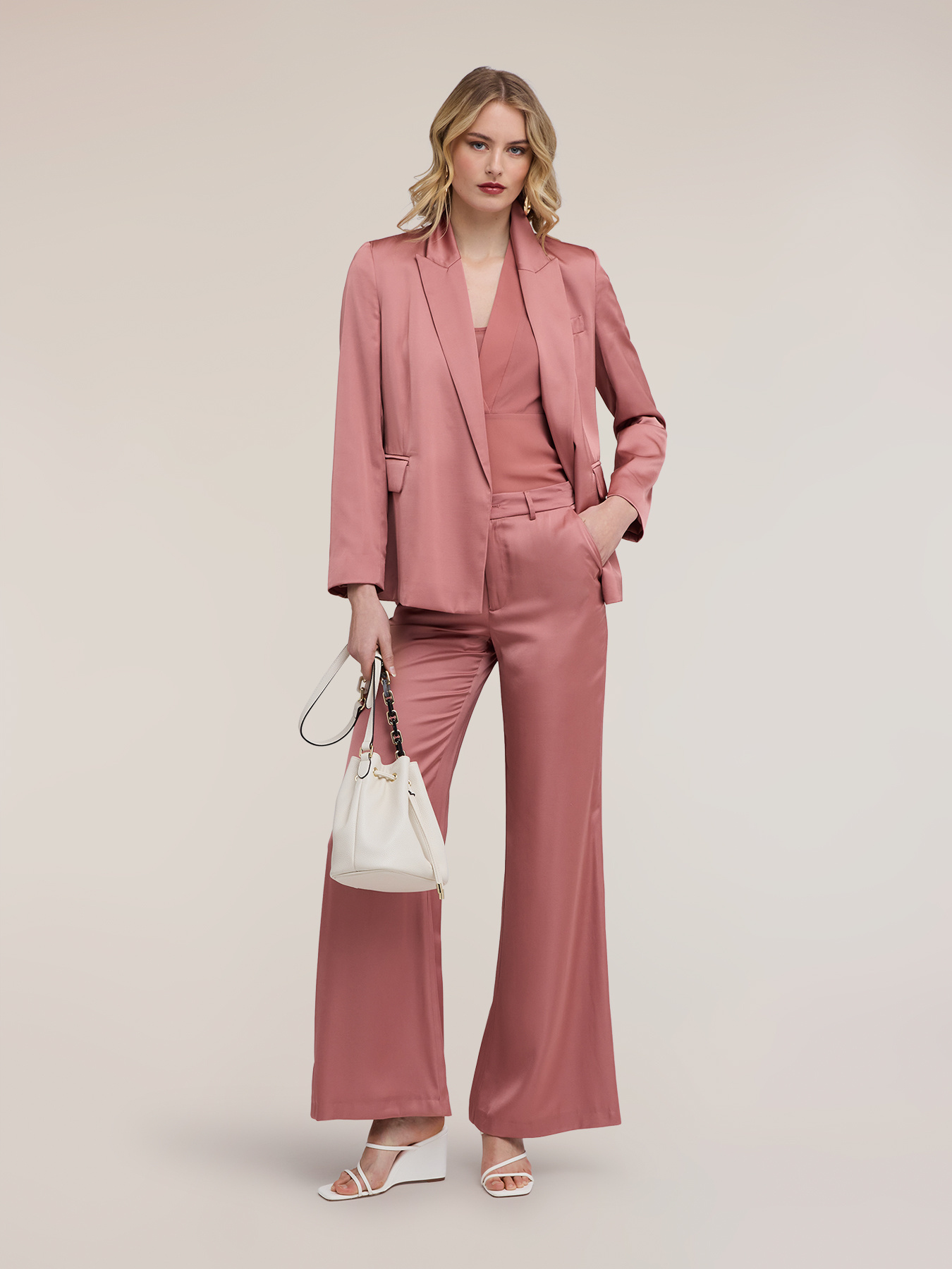 Satin palazzo pants image number 0