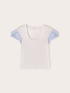 T-shirt with flounce sleeves image number 4