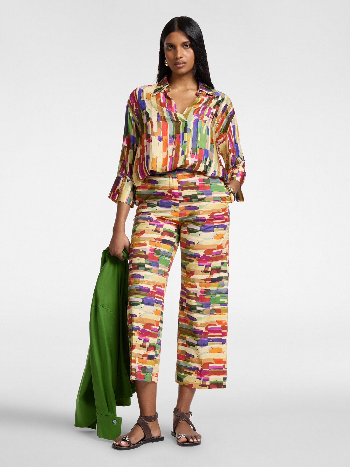 Pantaloni cropped stampati image number 0