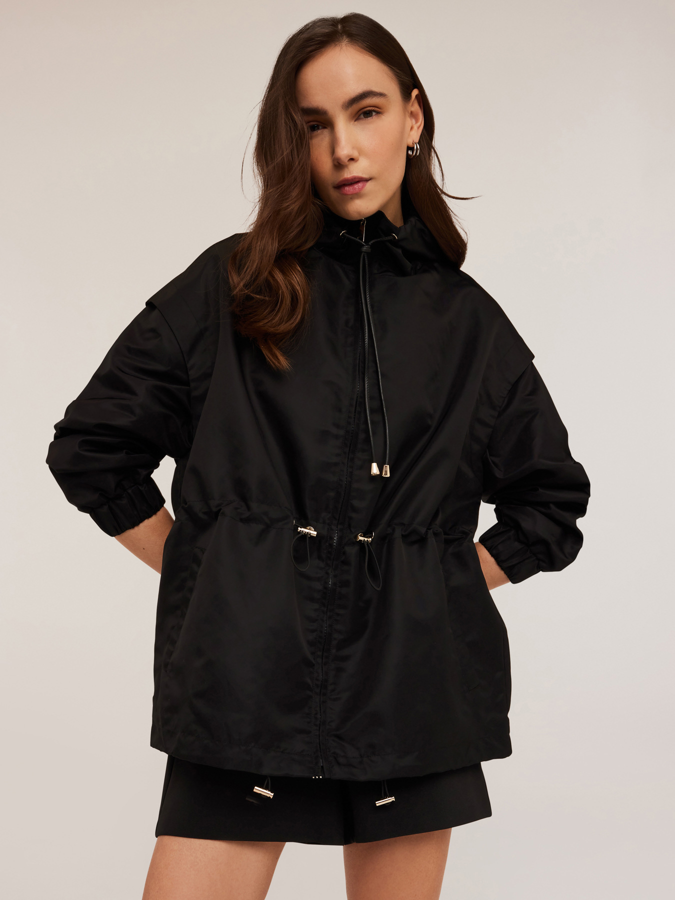 Parka en nylon avec cordon de serrage image number 0