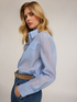 Camicia in organza con tasche image number 3