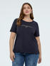 T-Shirt aus Baumwolle mit Crystal-Schriftzug image number 0