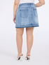 Denim mini skirt with used effect image number 1