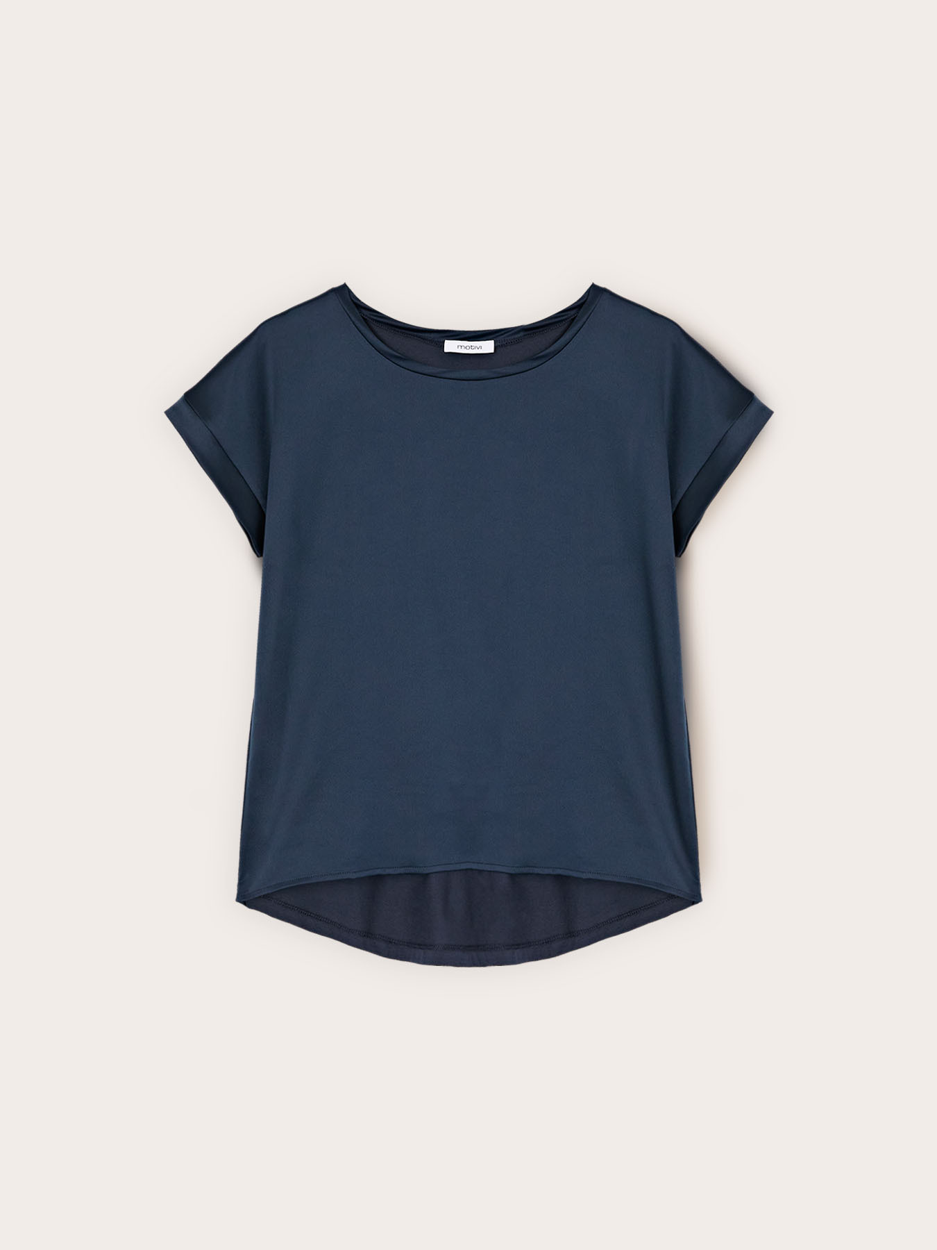 T-shirt bimati&egrave;re m&eacute;lange coton image number 3