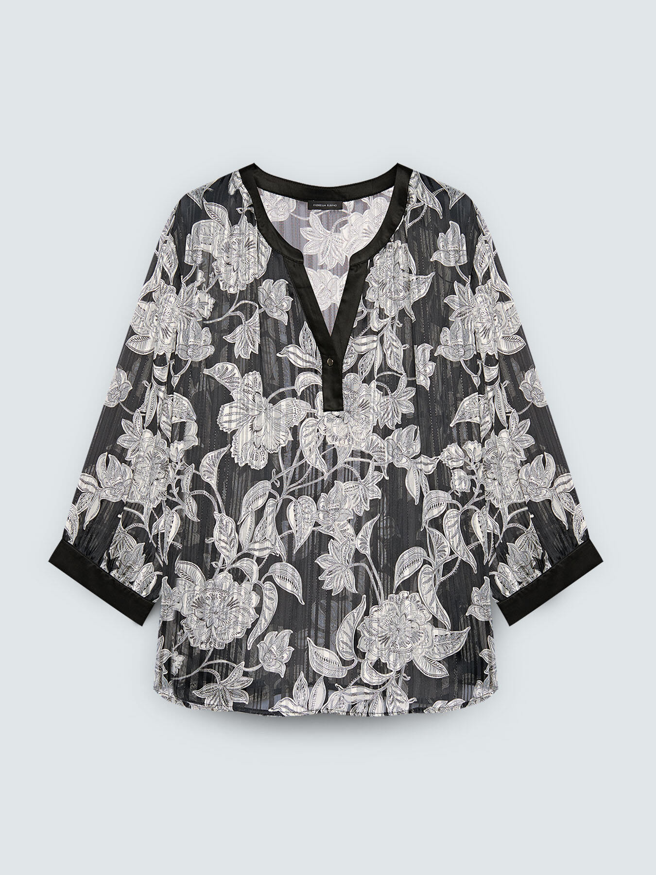 Bluse aus Creponne mit Blumendruck image number 4