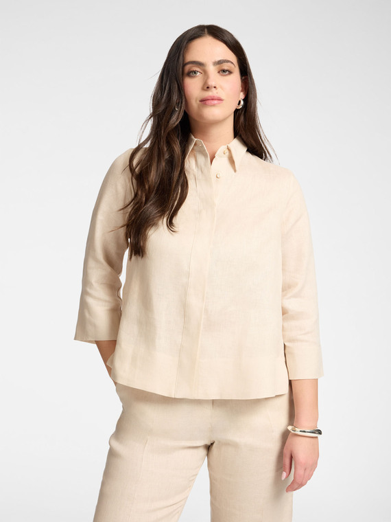 Chemise boxy en lin