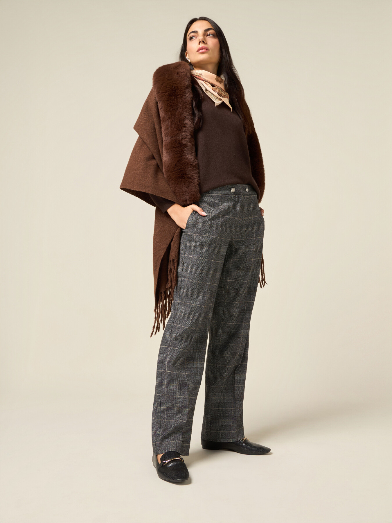 Pantaloni palazzo check image number 0