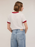 T-shirt con bordi in maglia image number 1