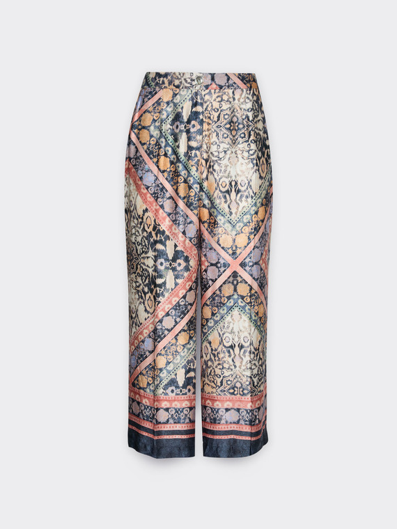 Printed cropped trousers