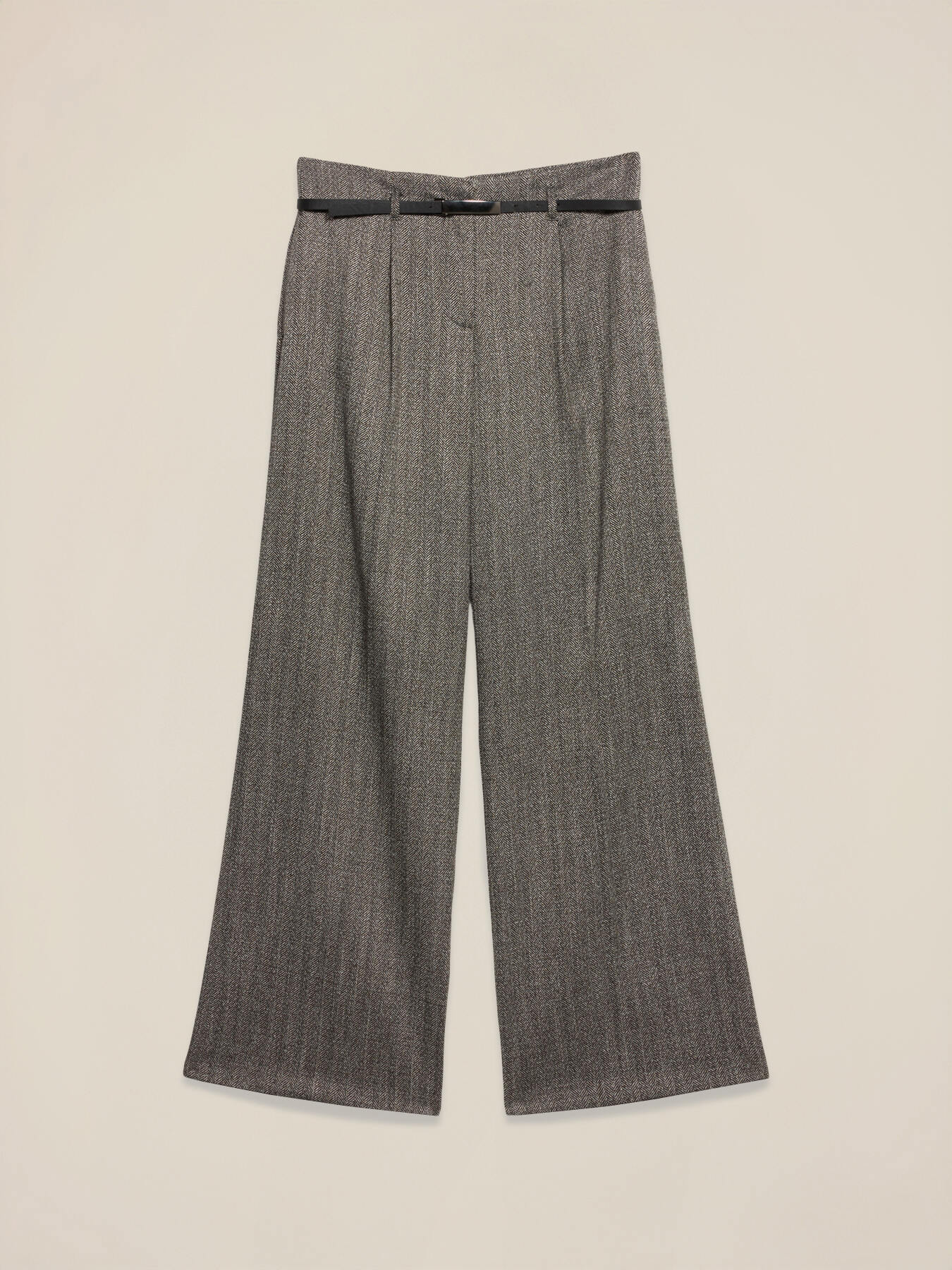 Pinstriped flannel palazzo pants image number 5