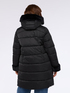 Long down jacket with hood and plush insert image number 1