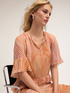 Vestito flare in fantasia con volant image number 2