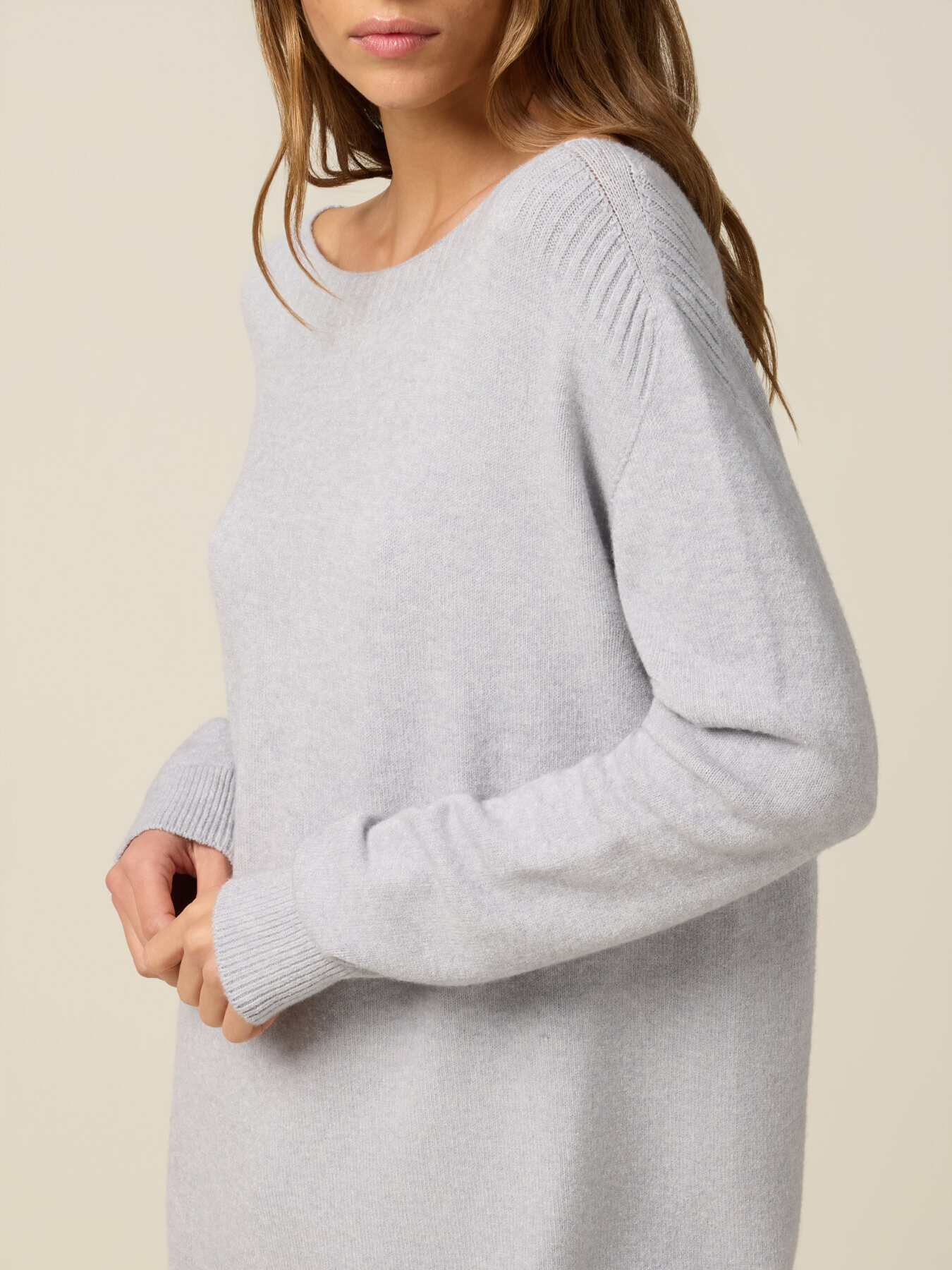 Sweater with boat neckline image number 2