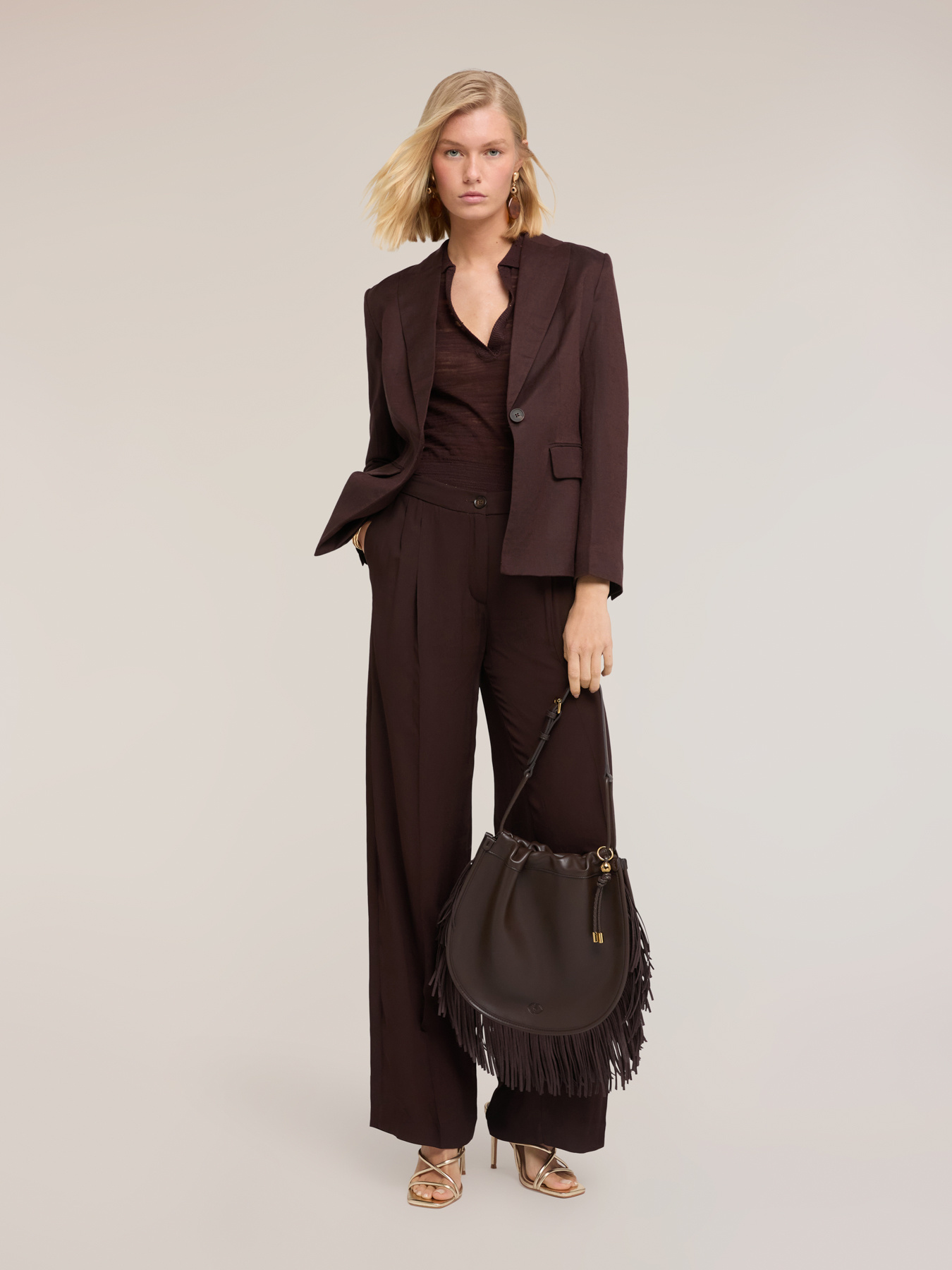Linen lyocell blend blazer image number 2