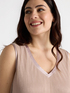 Lurex top with V-neck image number 2