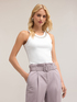 Tank top with crystal fringes image number 3