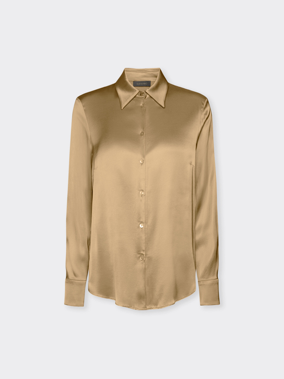 Camisa de satén elástico
