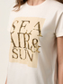 Jersey T-shirt with lettering embroidery image number 2
