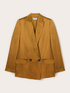 Double-breasted structured jacket in linen blend image number 4