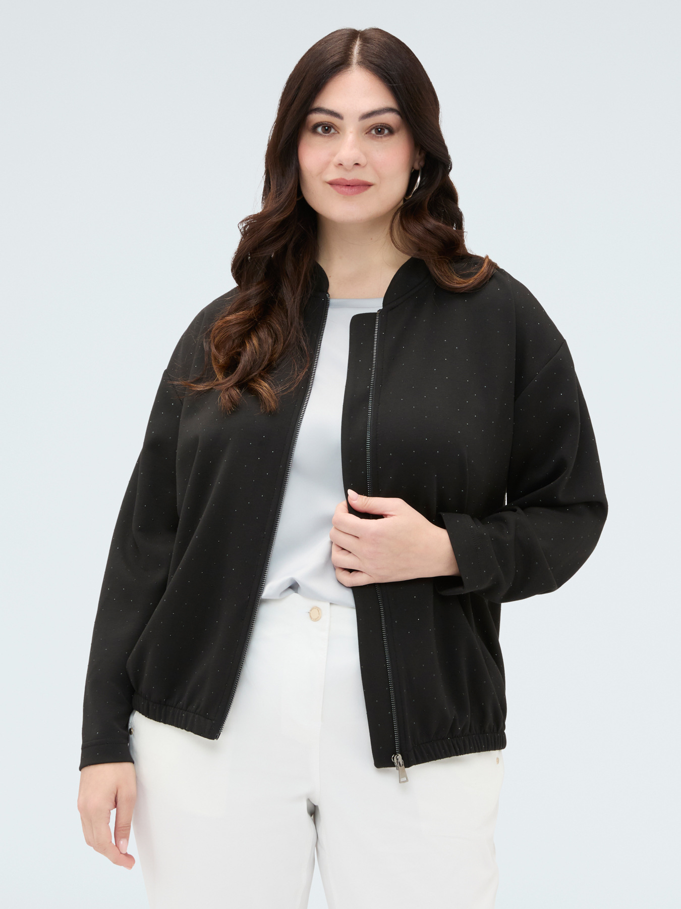 Scuba sweatshirt with rhinestones image number 2