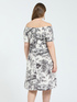 Off-Shoulder-Kleid mit exotischem Print image number 1
