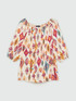 Ikat print blouse image number 4