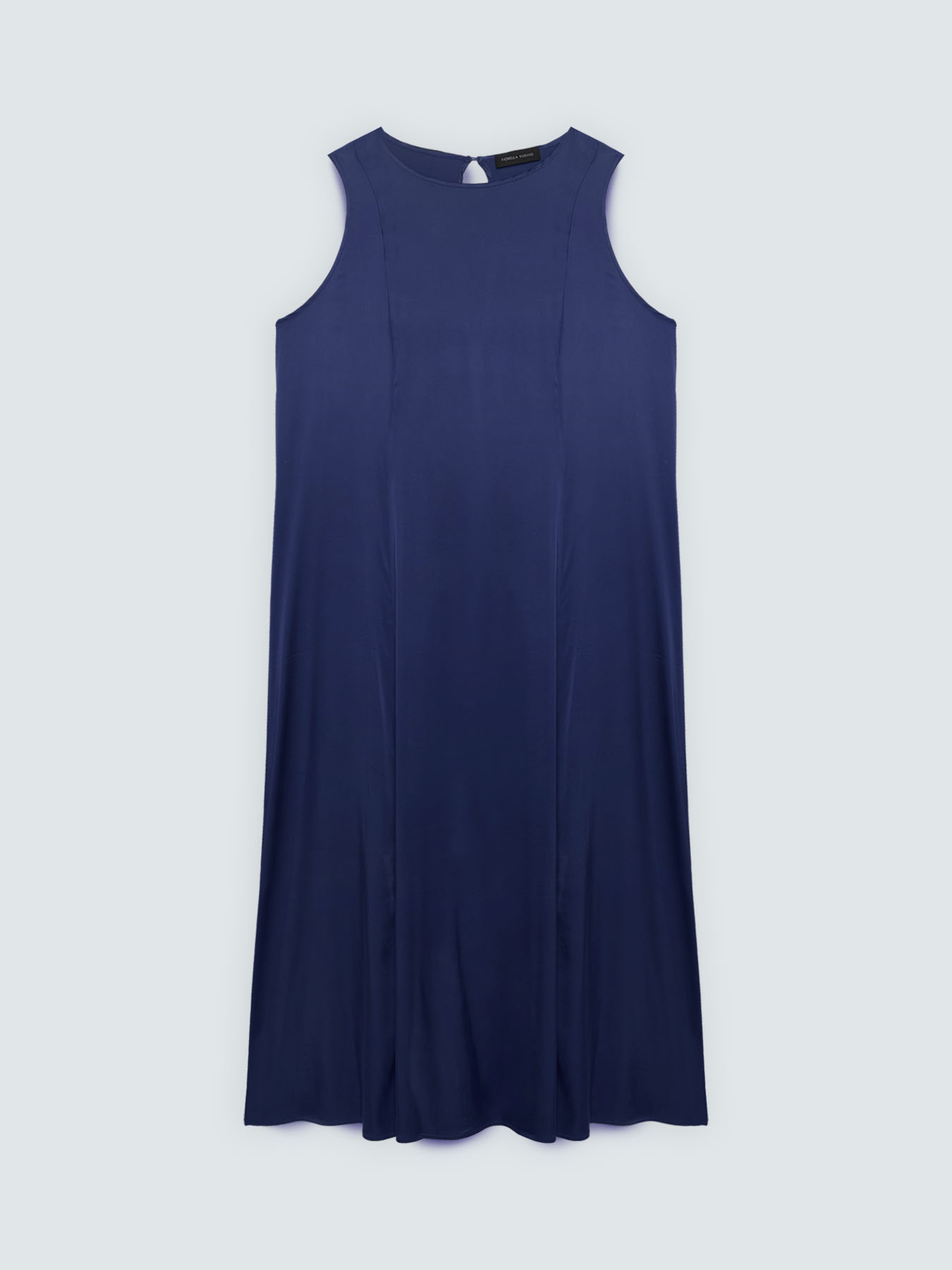 Sleeveless long dress in viscose satin image number 4